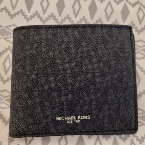 Michael Kors Other - MICHAEL KORS mens Greyson Logo Slim Billfold Wallet.  NWOT.